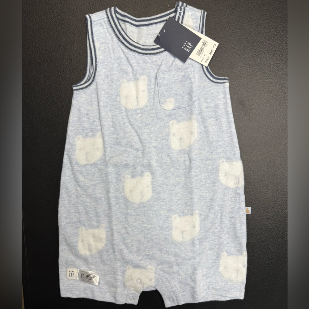 NWT Baby GAP Romper with Sherpa Bear Design Size 12-18 months